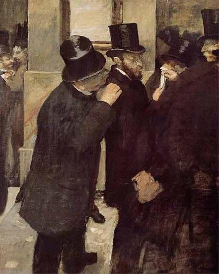 Edgar Degas Portraits at the Stock Exchange oil painting picture